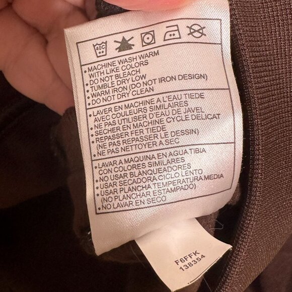 Vintage NIKE Track Warm Up Jacket Full Zip Brown With Trim Silver Tag Y2K L - Picture 5 of 8